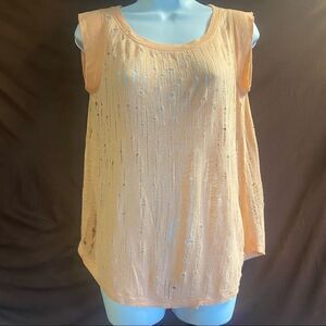 Alternative Earth Solid Pink Salmon Sleeveless Tank Top Size S